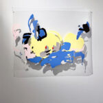 Tangerine Wheel. Acrylic, graphite and colored pencil on paper. By Natalie Shaw